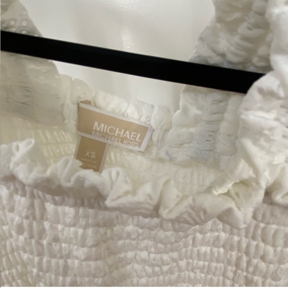 Michael Kors white eyelet paisley maxi dress XS - Picture 7 of 7